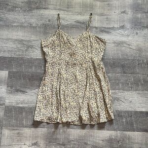 Calvin Klein Leopard Print Spaghetti Strap A-line Mini Dress